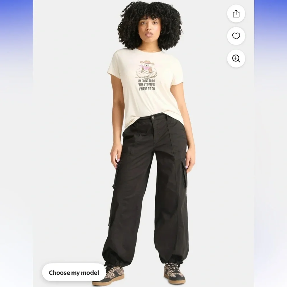 Steve Madden NYC Cream Cargo Pants - Picture 6 of 10